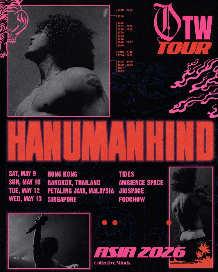 Hanumankind 2026 OTW Asia Tour — Hong Kong